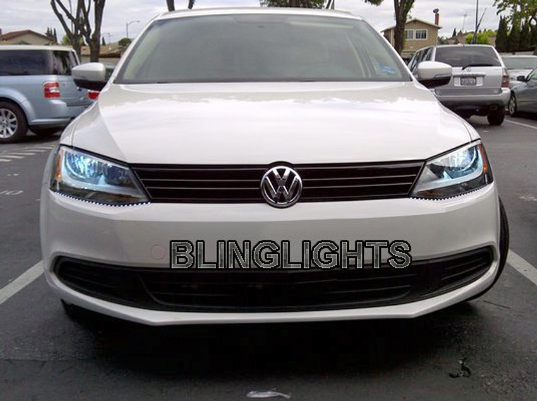 2011 2012 2013 2014 VW Jetta LED DRL Head Lights Strips Volkswagen A6 Day Time Running Lamps Kit