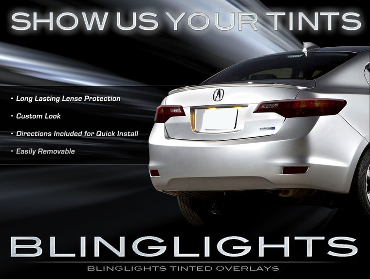 Acura ILX Tinted Smoked Taillamps Taillights Overlays Film Protection
