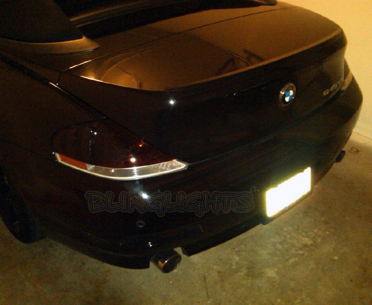 BMW 650i E63 E64 Tinted Smoked Protection Overlays Film for Taillamps Taillights Tail Lamps Lights