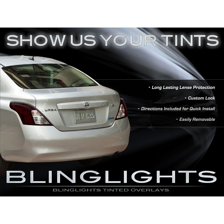 Nissan Versa Sedan Tinted Tail Lamp Light Overlays Smoked Film Protection Kit