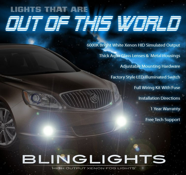 2012 2013 2014 Buick Verano Xenon Foglamps Foglights Driving Fog Lamps Lights Kit