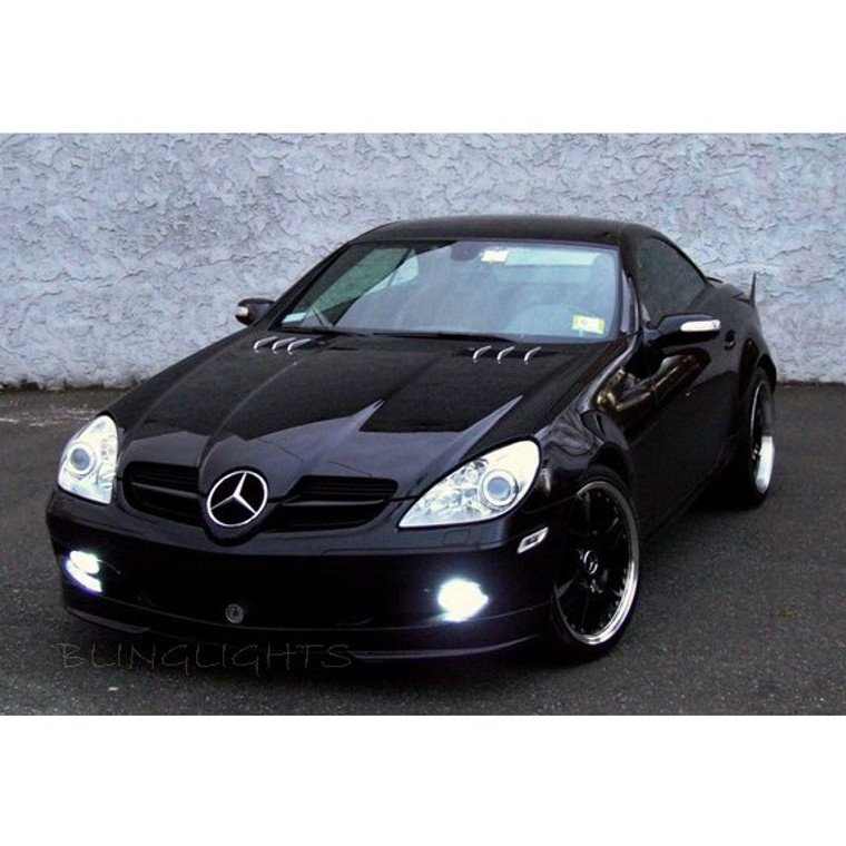 2008 2009 2010 2011 Mercedes R171 SLK 200 Kompressor LED Foglamps Fog Lamps SLK200 Driving Lights