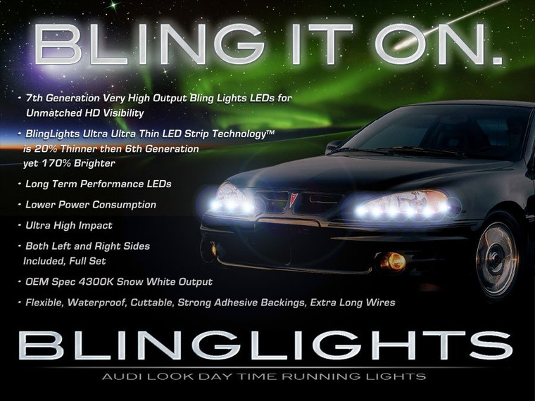 Pontiac Grand Am LED DRL Head Light Strips Day Time Running Lamps Pontiac Grand Am LED DRL Head Light Strips Day Time Running Lamps