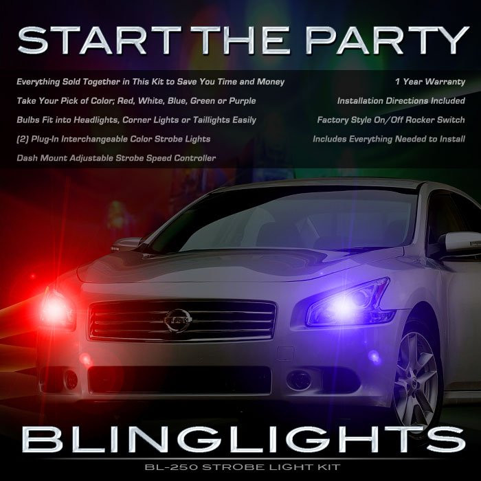 Nissan Maxima Strobe Lights Lamps Kit for Headlamps Headlights or Taillamps Taillights