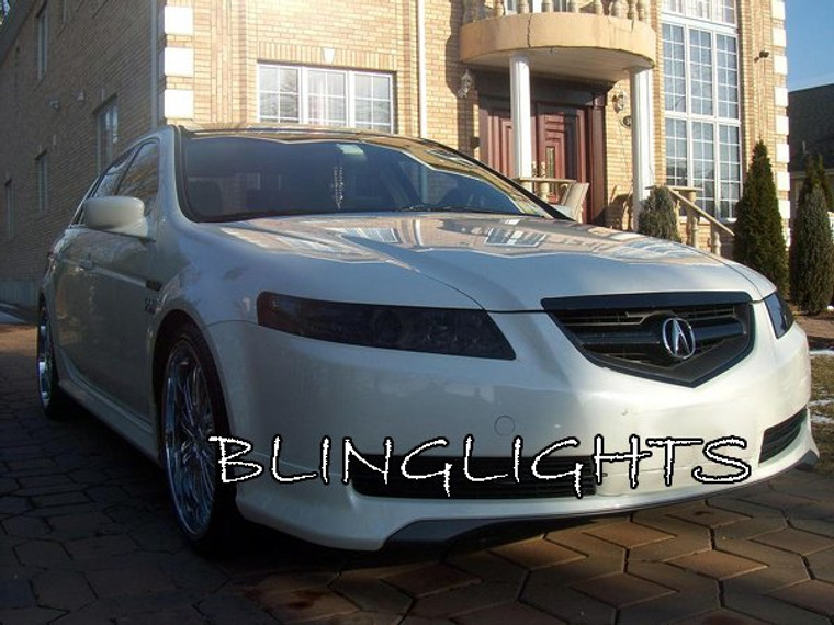 2004-2008 Acura TL Tinted Smoked Headlamps Headlights Overlays Film Protection