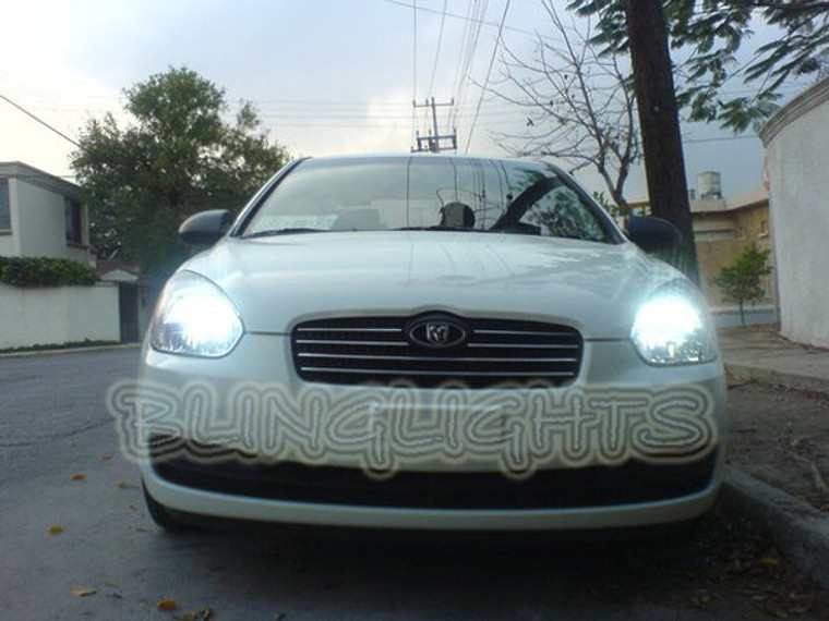 2006 2007 2008 2009 2010 2011 Hyundai Accent Bright White Light Bulbs for Headlamps Headlights