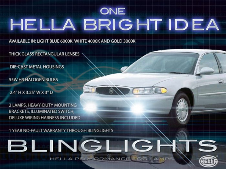 Buick Century Xenon Fog Lamps Driving Lights Foglamps 1997 1998 1999 2000 2001 2002 2003 2004 2005