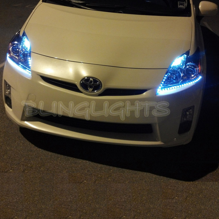 Toyota Prius LED DRL Light Strips for Headlamps Headlights Head Lamps Day Time Running Strip Lights