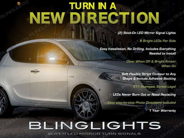 Chrysler Lancia Ypsilon LED Mirror TurnSignal Lights Side Turn Signaler Lamp Set