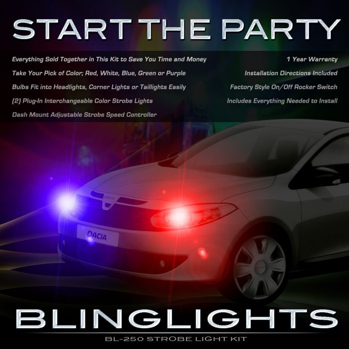 Dacia Logan Custom Xenon Head Light Strobe Lamp Kit
