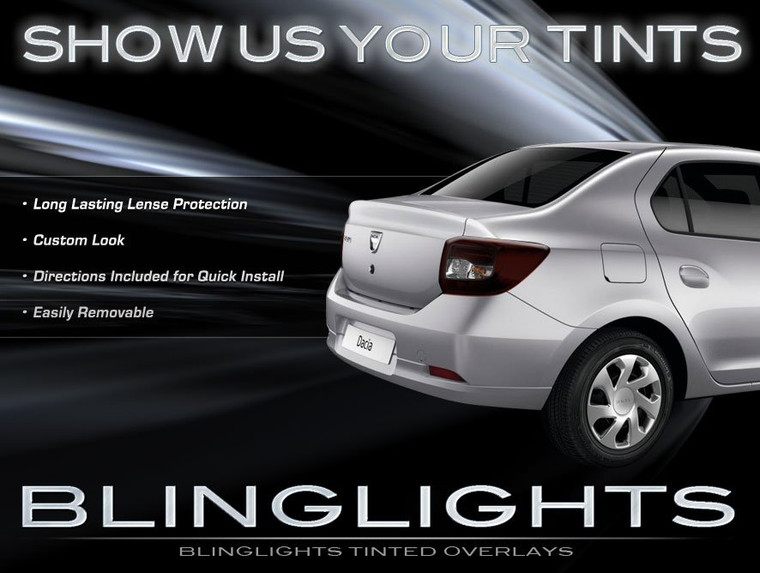 Dacia Logan Smoked Tail Lamp Tinted Light Overlay Kit Film Protection