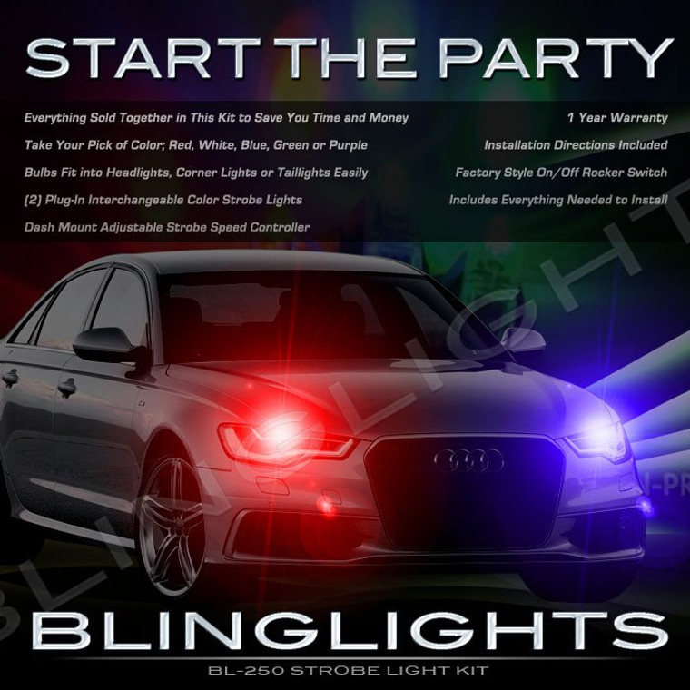 Audi A6 S6 RS6 Strobe Police Light Kit for Headlamps Headlights Head Lamps Strobes Lights
