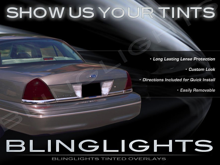 Ford Crown Victoria Tinted Smoked Taillamps Taillights Overlays Film Protection