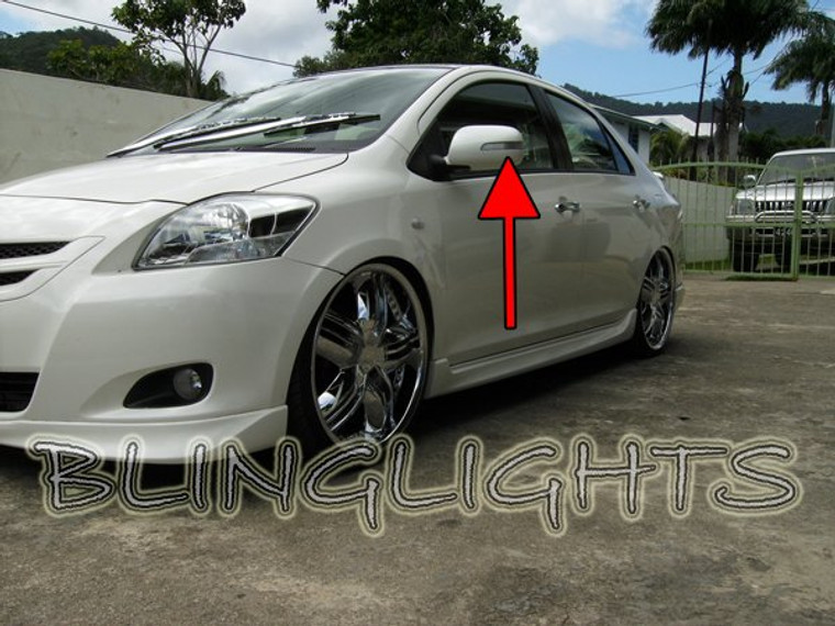 Toyota Yaris LED Side Mirrors Turnsignals Lights Turn Signals Lamps Mirror Signalers