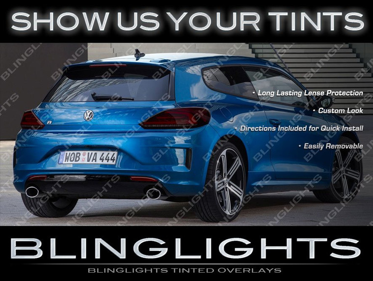 VW Scirocco R Murdered Out Tail Lights Overlays Kit Smoked Lamp Lense Covers Volkswagen VW Scirocco R Murdered Out Tail Lights Overlays Kit Smoked Lamp Lense Covers Volkswagen