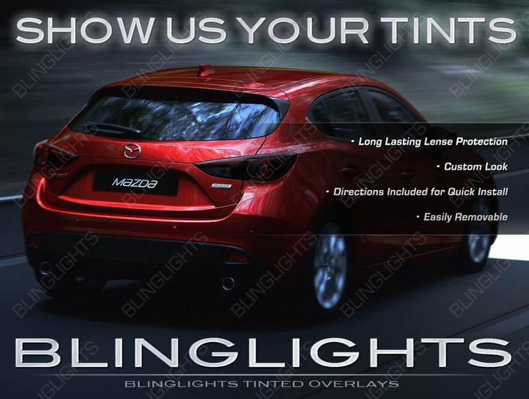 Mazda3 Tinted Taillamps Smoked Taillights Overlays Film Kit