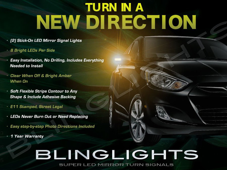 Hyundai Grand Avega Side LED Mirrors Turnsignals Lights Turn Signals Lamps Mirror Signalers