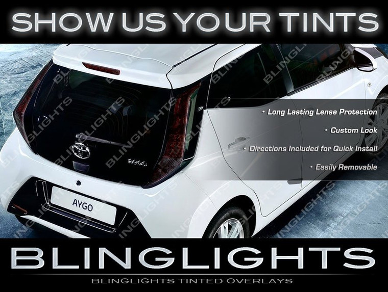 Toyota Aygo Tinted Smoked Taillamps Taillights Tail Lamps Lights Protection Overlays Film Toyota Aygo Tinted Smoked Taillamps Taillights Tail Lamps Lights Protection Overlays Film