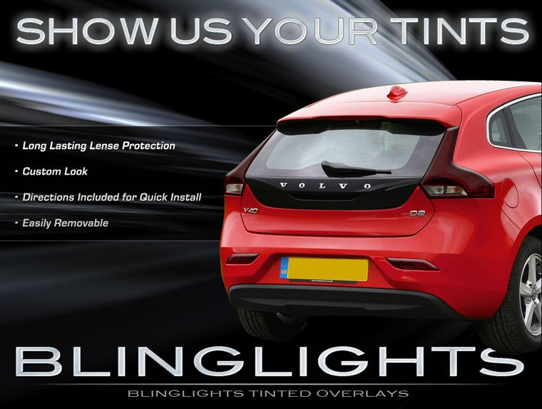 Volvo V40 Tinted Smoked Taillamps Taillights Overlays Film Protection Volvo V40 Tinted Smoked Taillamps Taillights Overlays Film Protection