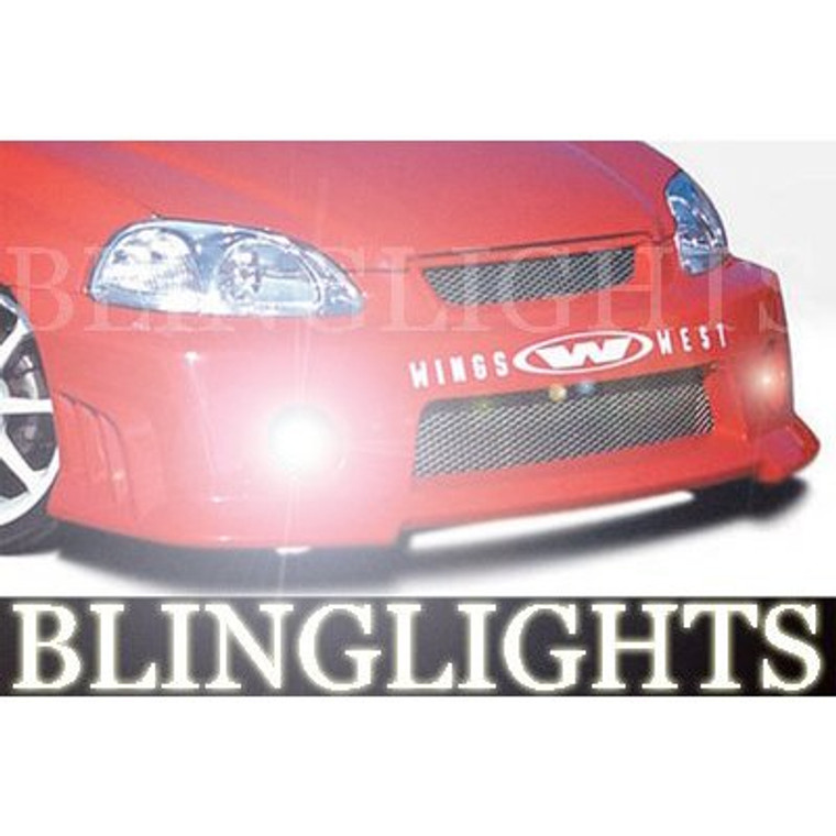 1996 1997 1998 1999 2000 Honda Civic Wings West Body Kit Bumper Fog Lamps Driving Lights
