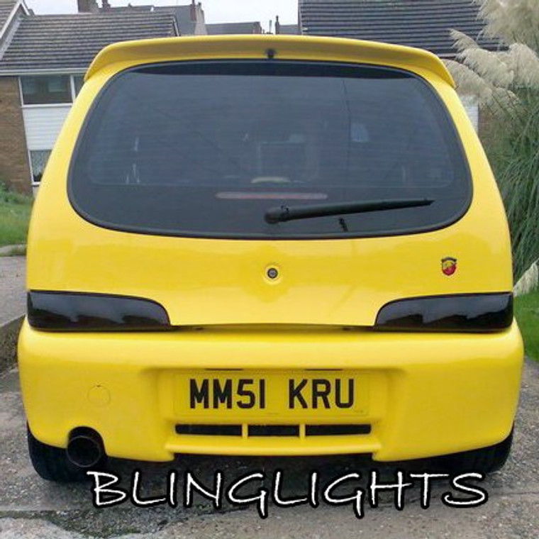 Fiat Seicento 600 Tinted Smoked Taillamps Taillights Tail Lamps Lights Protection Overlays Film