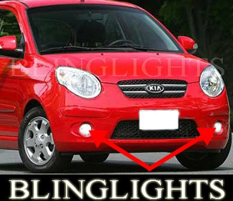 2007 2008 2009 2010 2011 Kia Picanto Xenon Foglamps Foglights Fog Lamps Driving Lights Kit