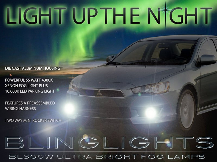 2008-2015 Mitsubishi Lancer Bumper Fog Lamps Driving Lights ACTiV DE ES SE GT GTS