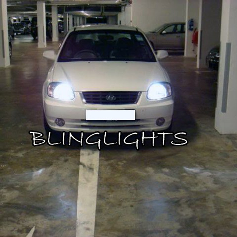 2000 2001 2002 2003 2004 2005 Hyundai Avega Bright White Light Bulbs for Headlamps Headlights