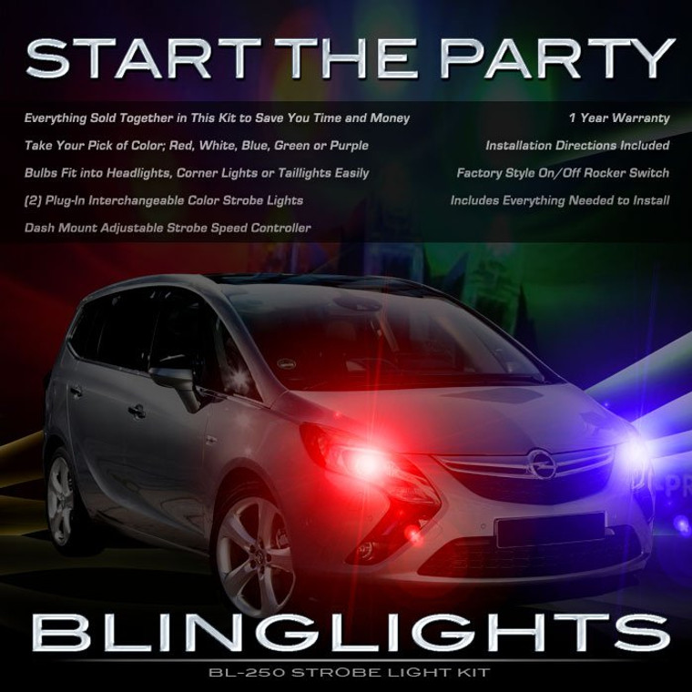 Chevrolet Chevy Zafira Strobe Light Kit for Headlamps Headlights Head Lamps Lights Strobes Police