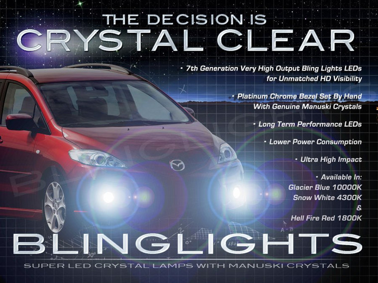 2005-2010 Mazda Premacy LED Fog Lamps Driving Lights Kit Foglamps Drivinglights