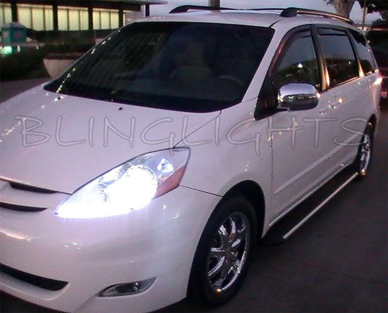 2006-2010 Toyota Sienna Bright Head Lamp Light Bulbs Replacement White Upgrade Set Pair