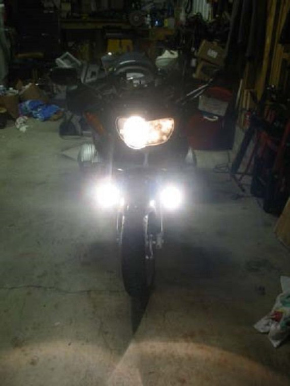 BMW R1100S LED Flood Driving Lights Auxiliary Lamp Kit