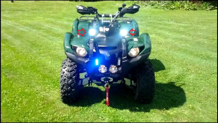 Yamaha Grizzly 6000K LED Auxiliary Lamps Lights Kit (all years)