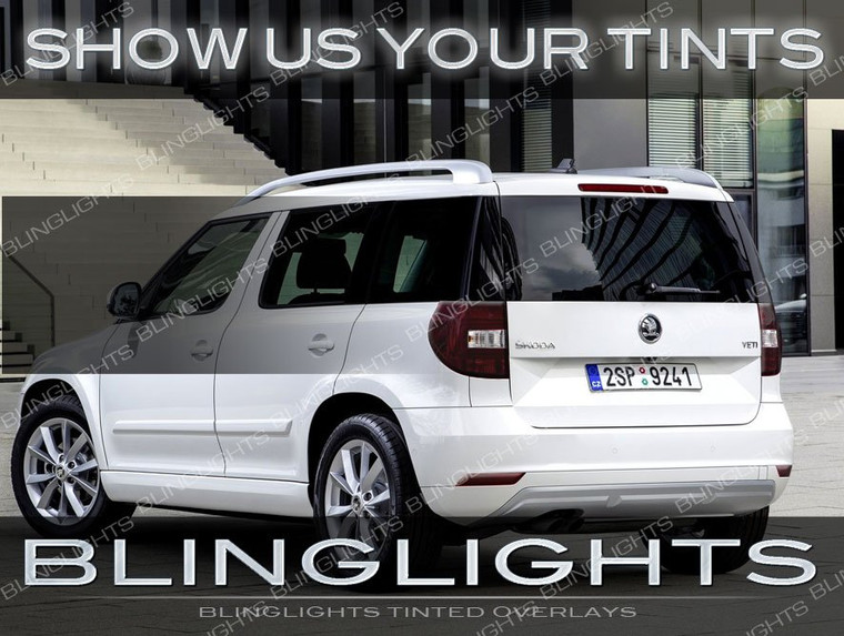 Skoda Yeti Smoked Tail Light Tinted Overlays Murdered Out Lamp Lense Protection Film ≈†koda