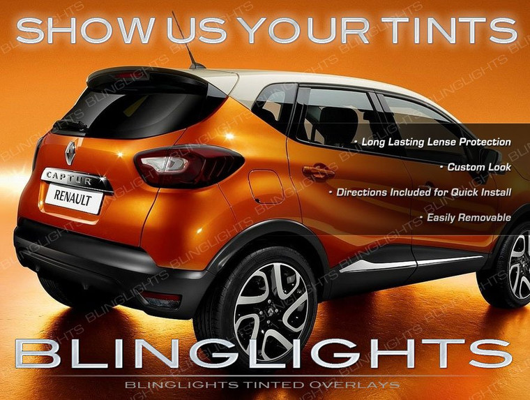 Renault Captur Smoked Tail Lamp Light Overlays Tint Kit Vinyl Protection Film