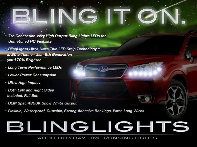 LED DRL Head Light Strips Daytime Running Lamps for 2014-2021 Subaru Forester LED DRL Head Light Strips Daytime Running Lamps for 2014-2021 Subaru Forester