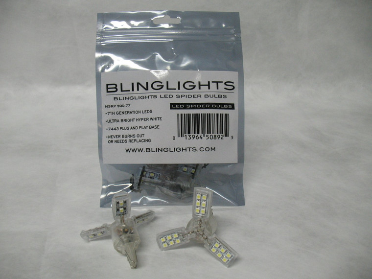 992A T20 White Dual Brightness Tail Lamp Spider Light Bulbs Stop Brake 3 arm T-20