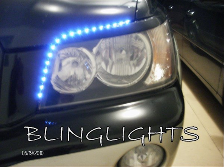 2001-2007 Toyota Highlander LED Strip Day Time Running Lights Head Lamps Headlight Headlamp DRL