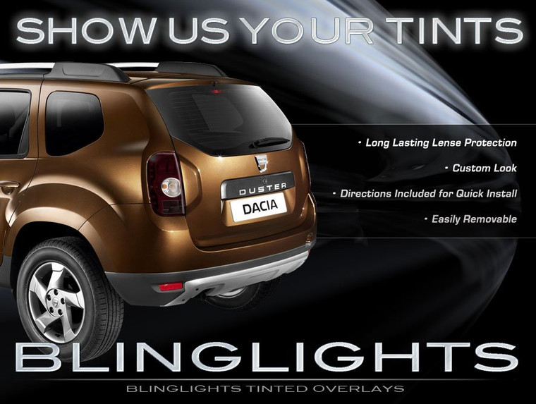 Dacia Duster Tinted Tail Lamp Smoked Light Overlay Kit Film Protection