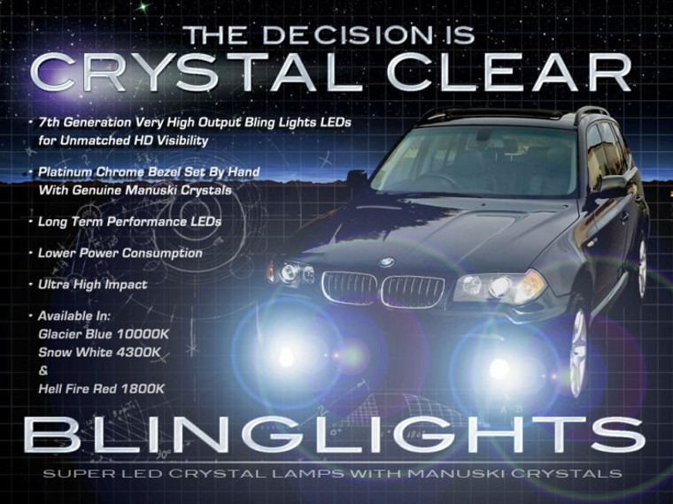 2006-2010 BMW X3 Sport LED Fog Lamps Driving Lights Kit e83