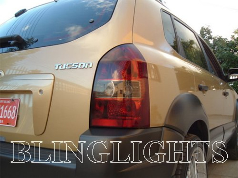 Hyundai Terracan Tinted Smoked Tail Lamp Light Overlays Film Protection