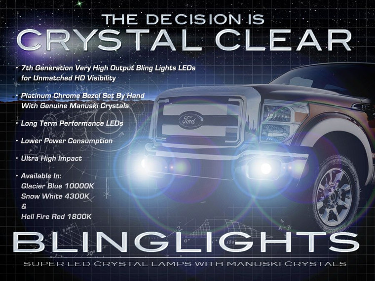 2011 2012 2013 Ford F-450 Super Duty LED Foglamps Driving Fog Lamps Lights F450 Foglights Kit