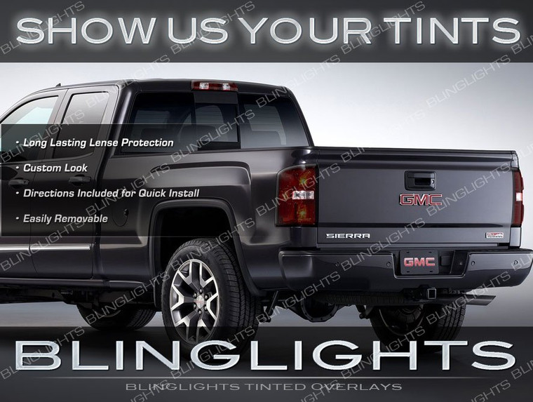 2008 2009 2010 2011 2012 GMC Sierra Tinted Smoked Protection Overlays Film for Headlamps Headlights