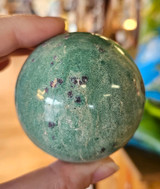 Ruby Fuchsite Sphere, Gemstone Decor