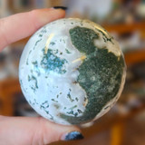 Moss Agate Sphere, 1lb, Large