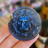 Lion Carving, Labradorite, One