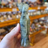 Praying Lady Carving, Prehnite with Epidote