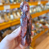 Praying Lady Carving, Fire Quartz