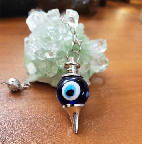 Evil Eye Lampwork Pendulum