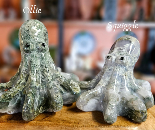 Moss Agate Octopus "Ollie"